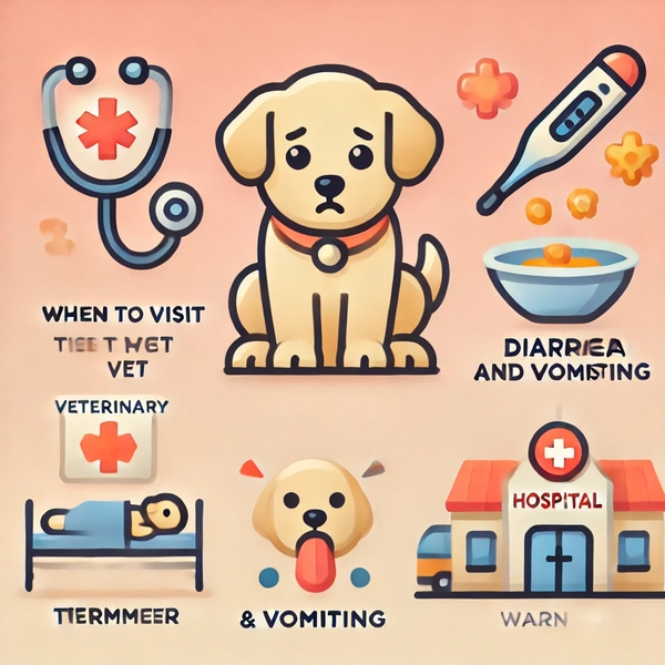 when to visit the vet for a puppy with diarrhea and vomiting