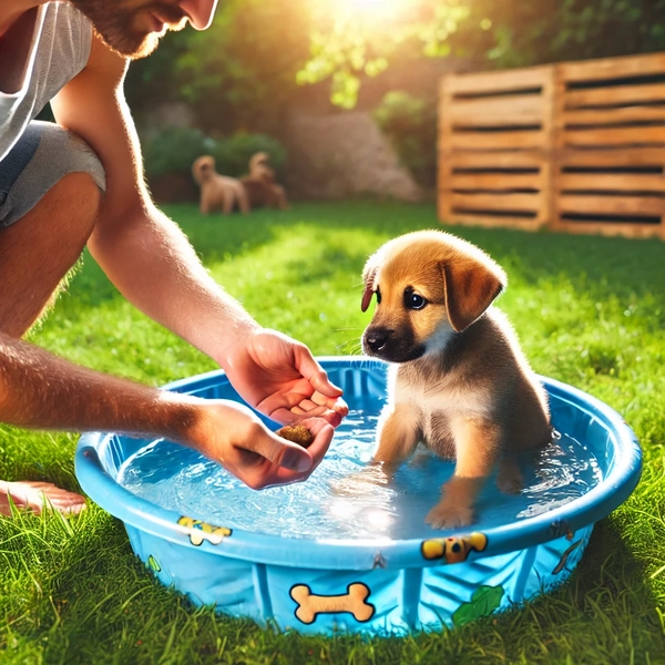 How to Introduce a Puppy to Water 1. Play In Shallow Water At First