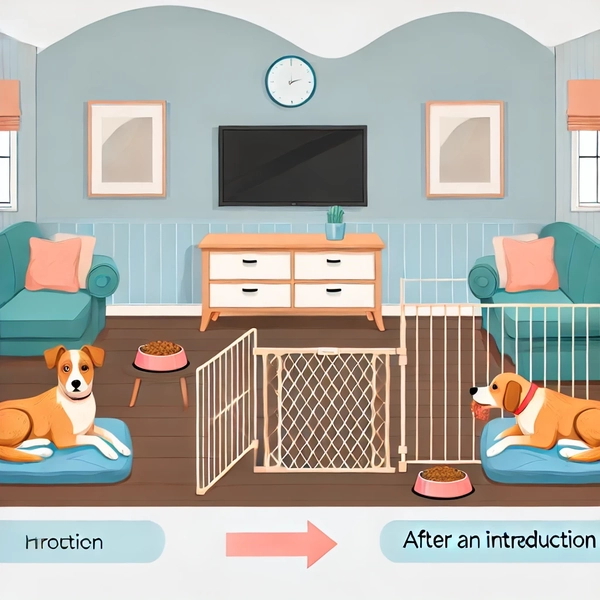 Management tips for keeping dogs calm at home after an introduction