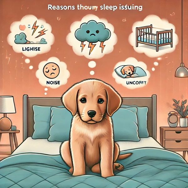 Reasons why puppies may have difficulties sleeping,