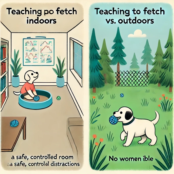 Teaching Fetch Indoors vs. Outdoors