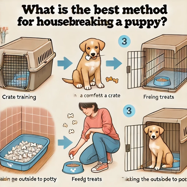 What is the best method for housebreaking a puppy